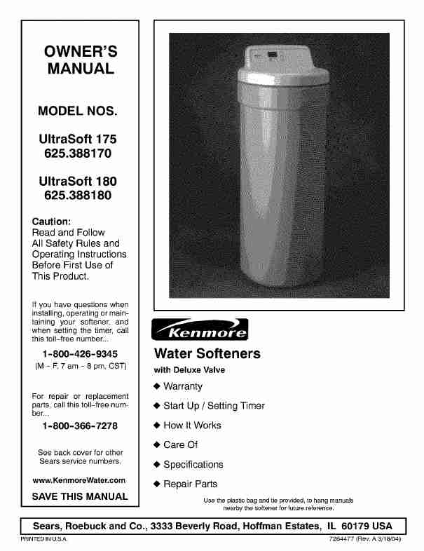 Kenmore Water System ULTRASOFT 175 625_388170-page_pdf